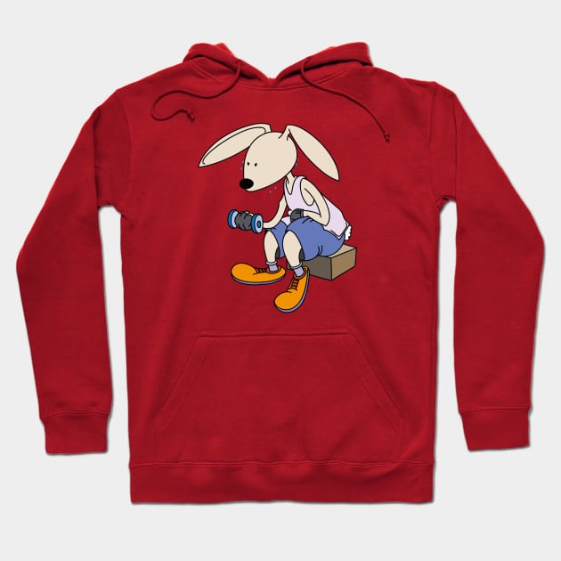 Training rabbit Hoodie by schlag.art